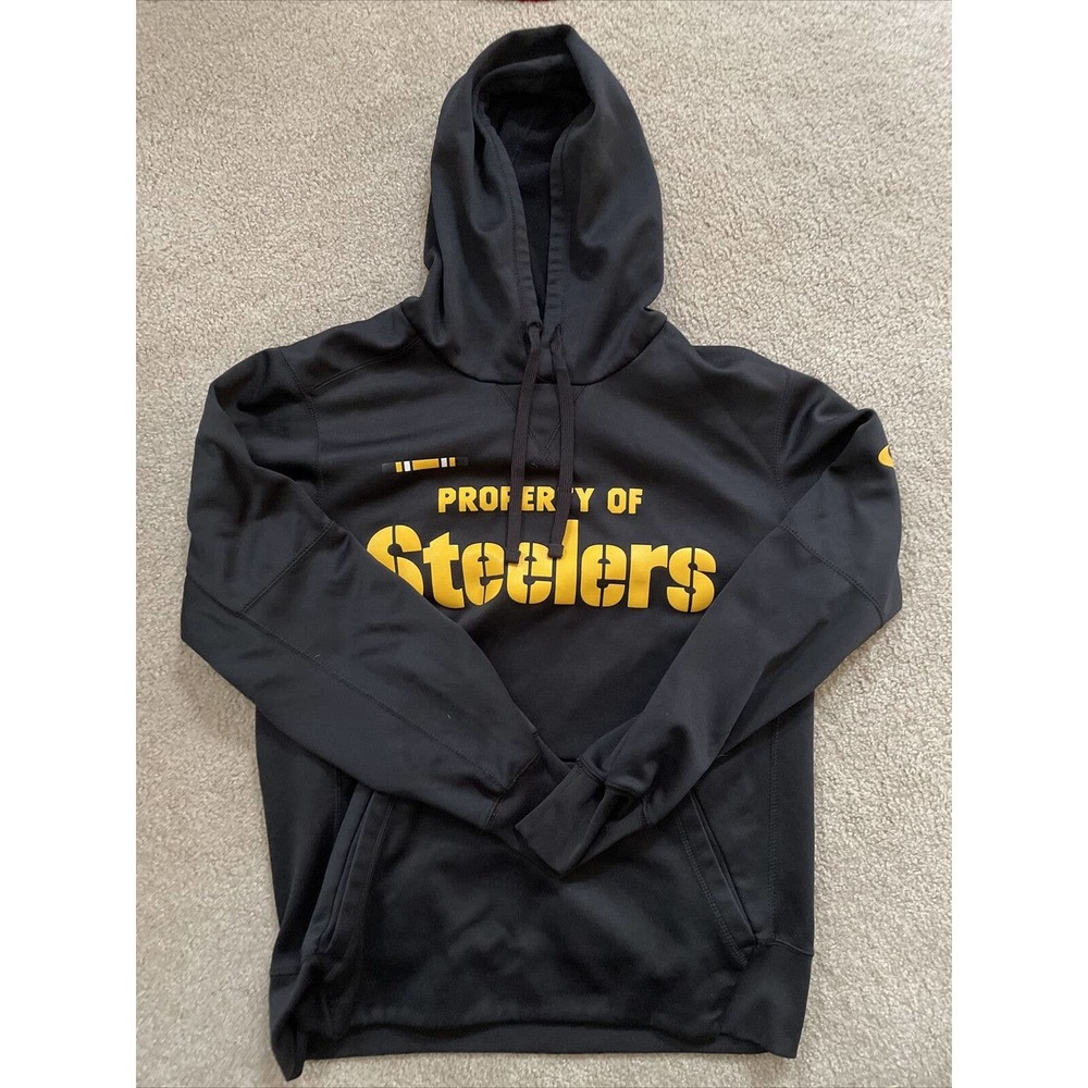 Pittsburgh Steelers Hoodie Mens Small Black Nike Sweatshirt NFL